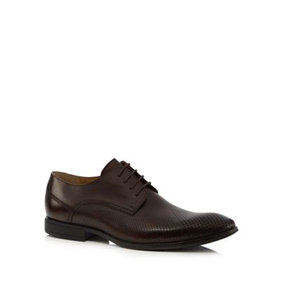 Steptronic Brown leather 'Ferrari' wide fit Derby shoes